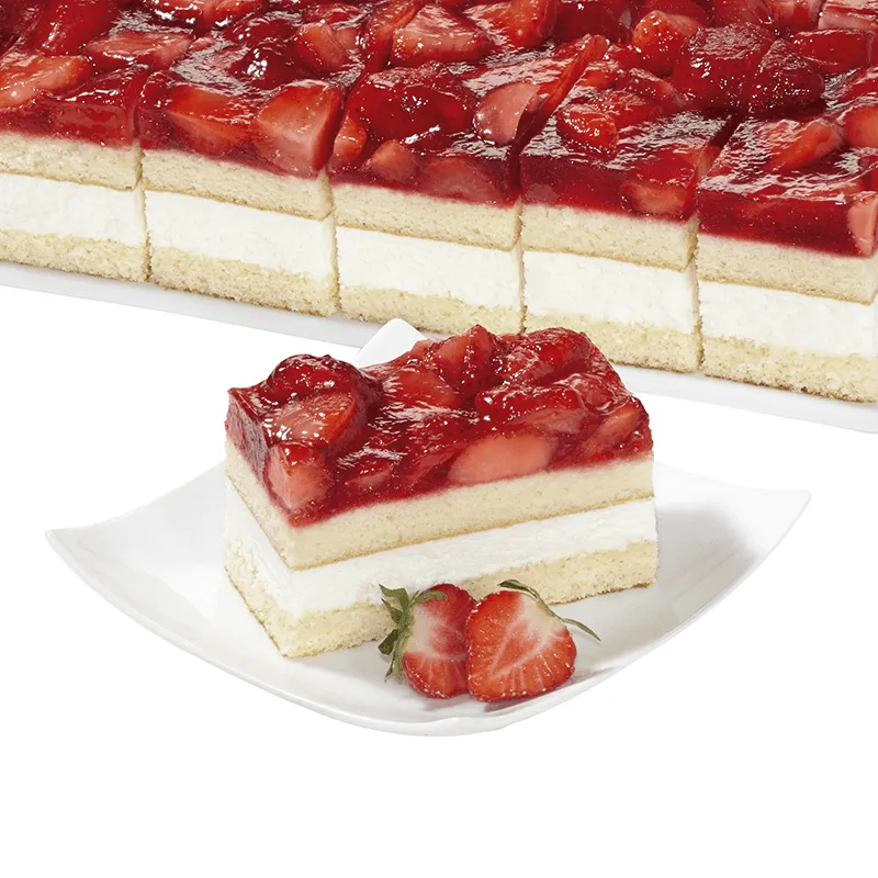 Plancha de Queso y Nata con Fresas